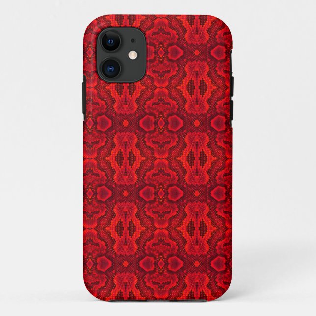 Red Snake Texture Phone Case (Back)