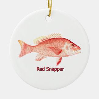 Red Snapper Fish Ceramic Tree Decoration