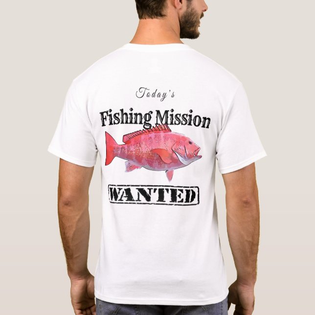 Red Snapper Fishing Mission design T-Shirt (Back)