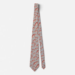 Red Snapper Saltwater Fish Pattern Tie