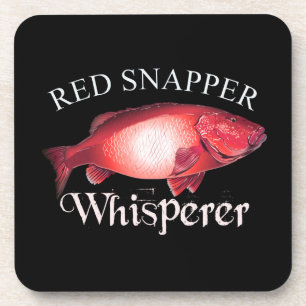Red Snapper Whisperer Dark Coaster