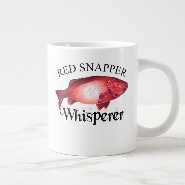 Red Snapper Whisperer Light Large Coffee Mug (Right)