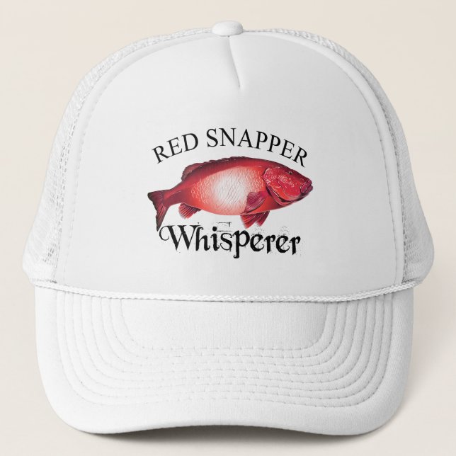 Red Snapper Whisperer Light Trucker Hat (Front)