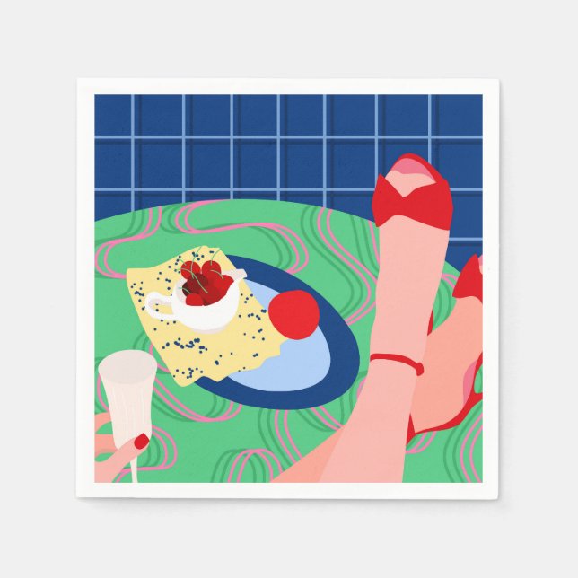 Red Sneak Peek Napkin (Front)