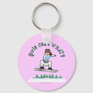 Red Snowboarder Key Ring