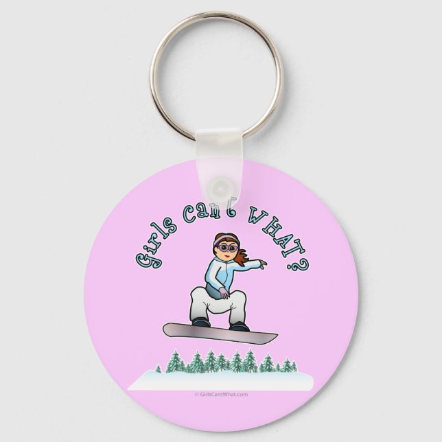 Red Snowboarder Key Ring (Front)