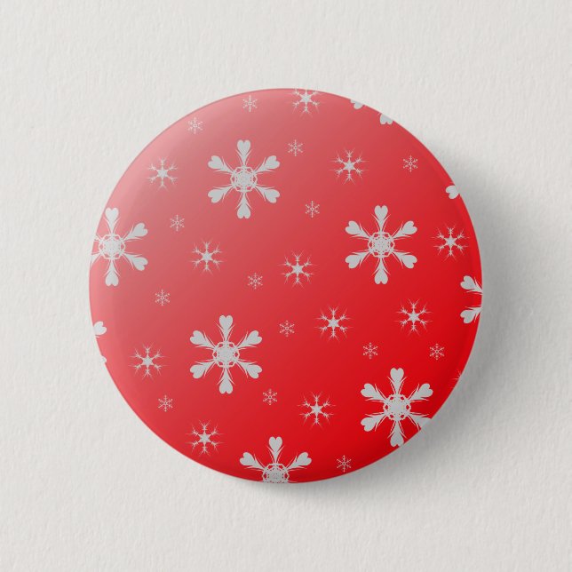 Red Snowflake Button (Front)