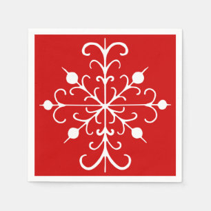 Red Snowflake Napkins