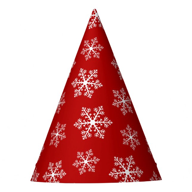 Red Snowflake Party Hats (Front)