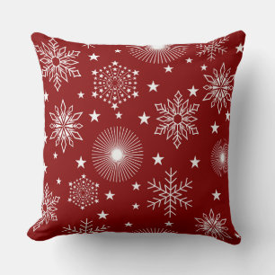 Red Snowflake/Stripe Candy Cane Pillow