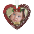 Red/Snowflakes Baby's 1st Christmas