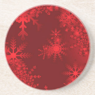 Red Snowflakes Coaster