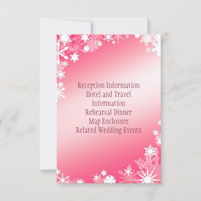 Red Snowflakes Enclosure Card (Front)