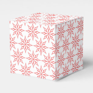 Red snowflakes favour box