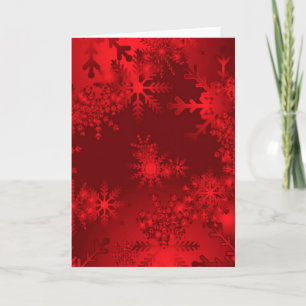 Red Snowflakes Holiday Card