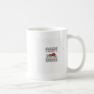 Red Snowmobile Holiday Sweater Merry Sledmas Ugly Coffee Mug