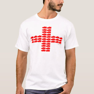 Red Soccer Shoe England Flag T-Shirt 1