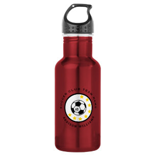 Red Soccer Team Jersey Number Personalised 532 Ml Water Bottle