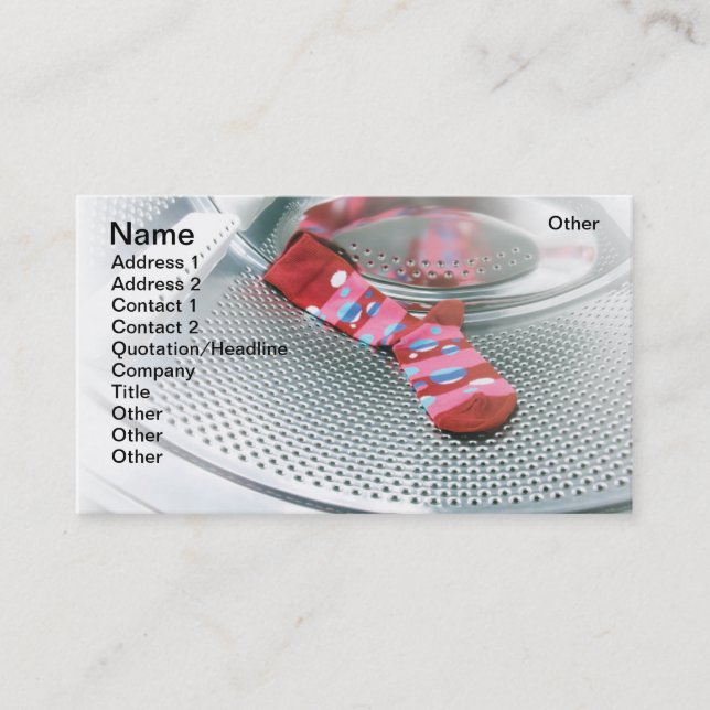 Red sock business card (Front)