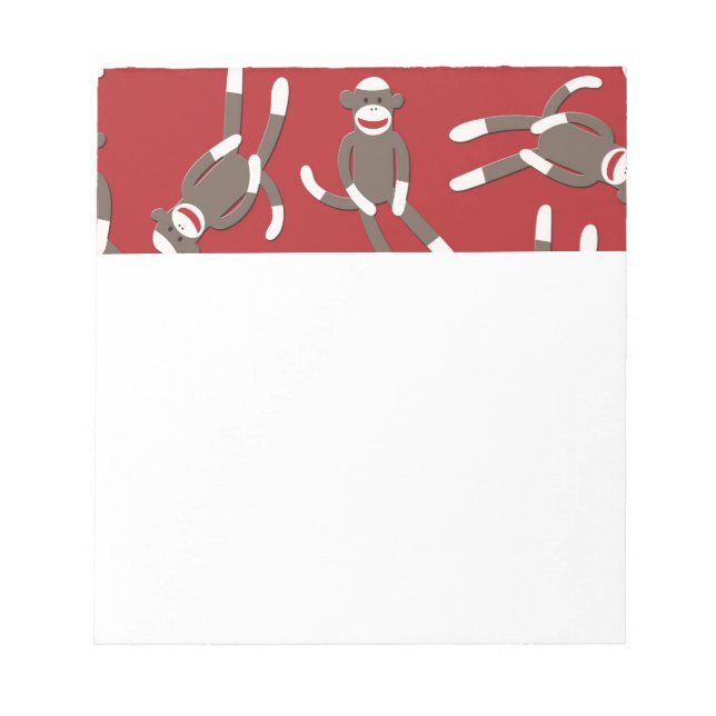 Red Sock Monkey Notepad (Front)