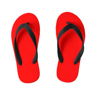 Red Solid Colour   Classic   Elegant   Trendy  Kid's Jandals