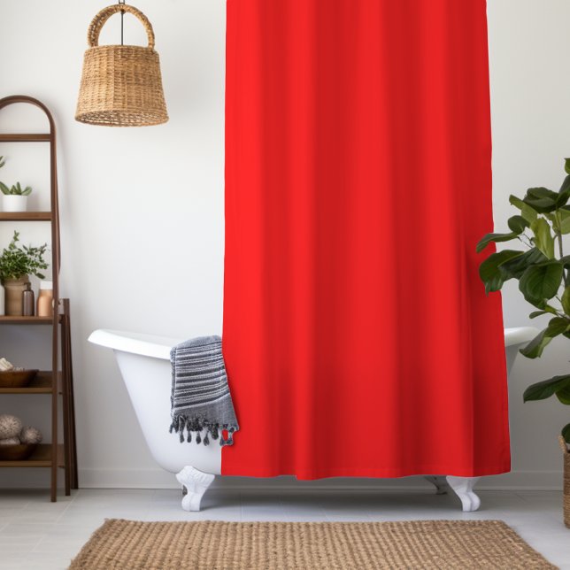 Red Solid Colour | Classic | Elegant | Trendy  Shower Curtain (Creator Uploaded)