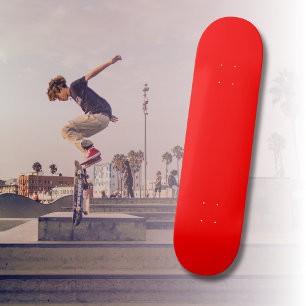 Red Solid Colour   Classic   Elegant   Trendy  Skateboard