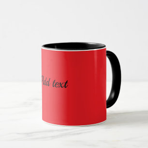Red, solid red TEMPLATE, personalise, Mug
