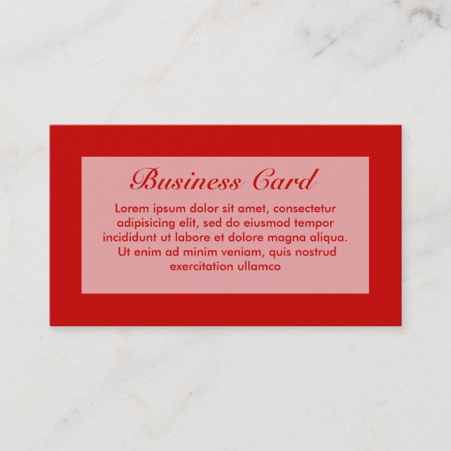 Red Solids + Custom Colour Business Card (Front)