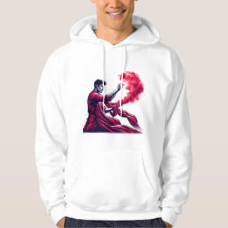 Red Sorcerer - Mystic Crimson Flame Magic Hoodie