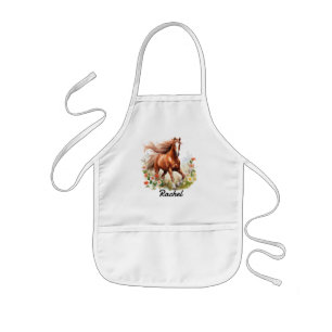 Red Sorrel Wild Horse Kids Apron