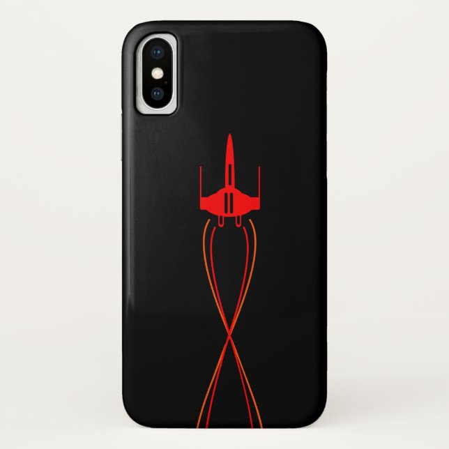 Red Spaceship Case-Mate iPhone Case (Back)