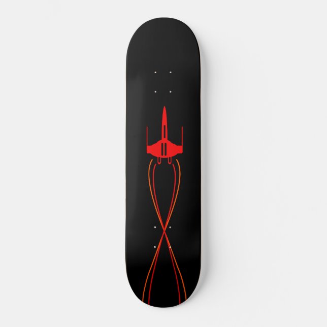 Red Spaceship Skateboard (Front)