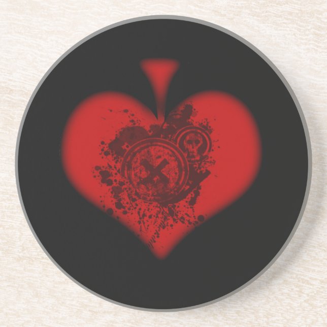 Red Spade Coaster (Front)