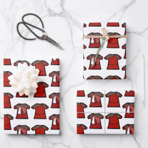 Red Spark Dancer Wrapping Paper Sheet