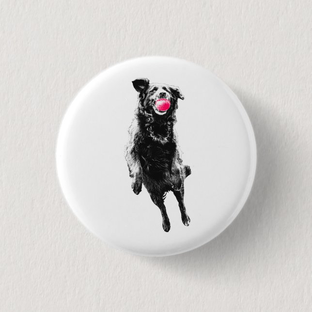 Red spark, midair joy 3 cm round badge (Front)