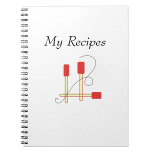 Red Spatulas Spiral Notebook