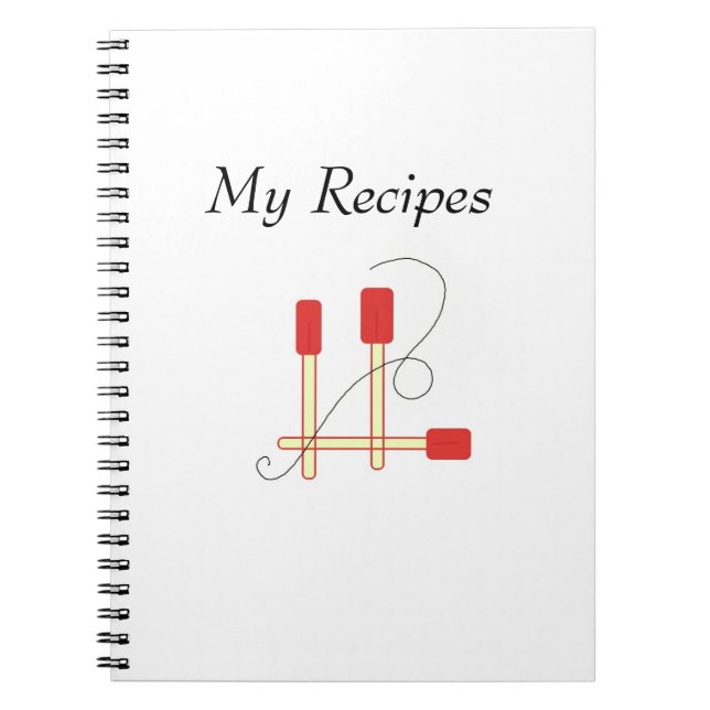 Red Spatulas Spiral Notebook (Front)