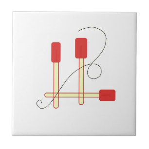 Red Spatulas Tile