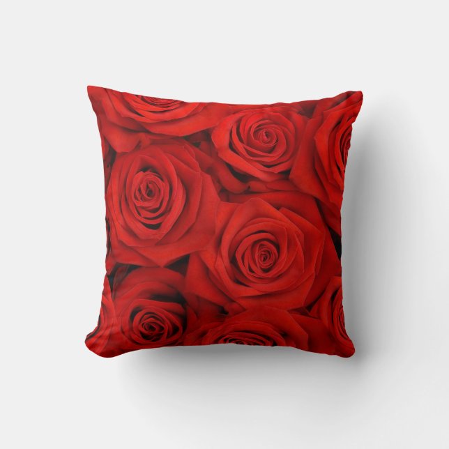 Red Spectacular Roses Cushion (Front)