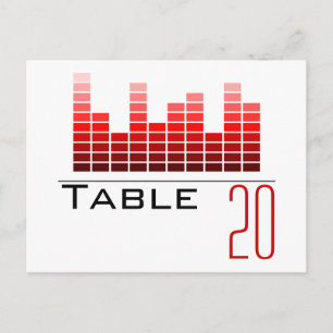 Red Spectrum Analyzer Table Number Postcard