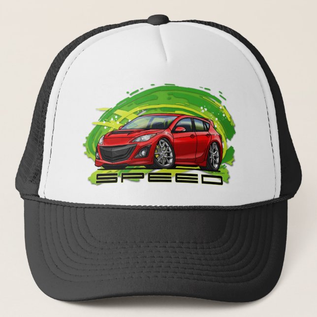 Red_Speed3 Trucker Hat (Front)
