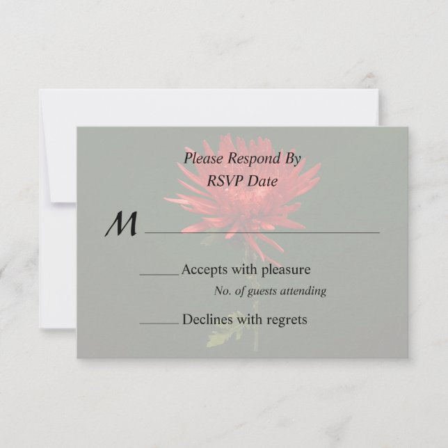 Red Spider Mum RSVP Card (Front)