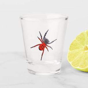Red spider shot glass