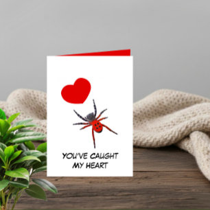 Red spider Valentine’s Day Holiday Card