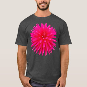 Red Spikes Dahlia Flower Photo Cutout T-Shirt
