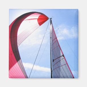 Red Spinnaker With Sun Magnet