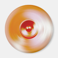 Red spinning music speaker