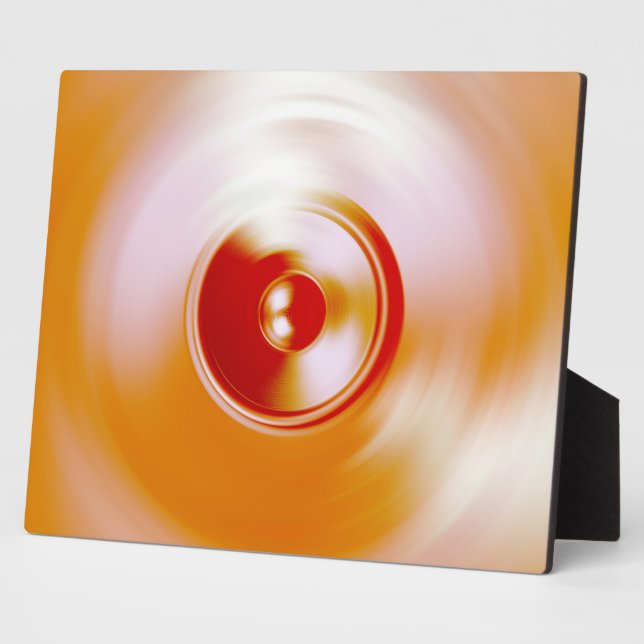 Red spinning music speaker plaque (Side)
