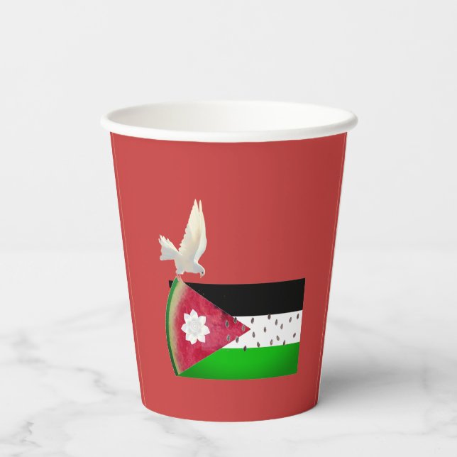 Red Spiritual Motivation Paper Cups (Back)